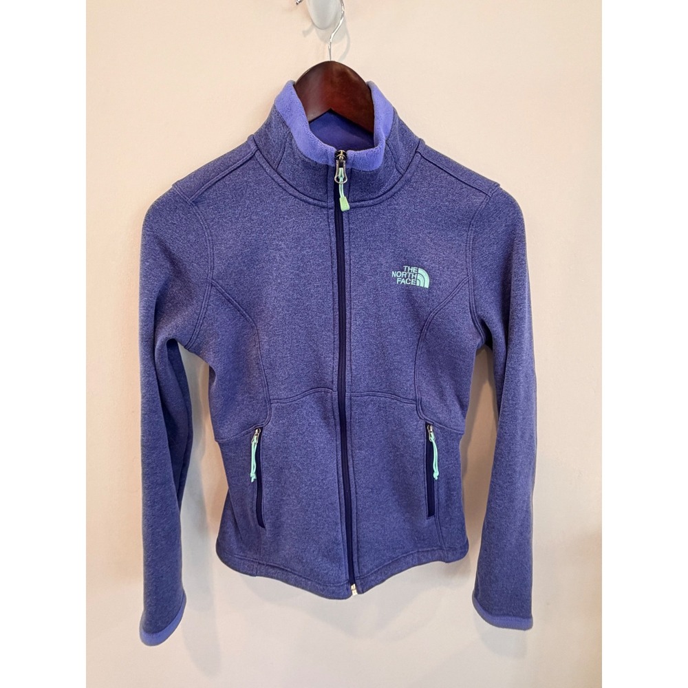 The North‎ Face Fleece Jacket Women XS Purple Full Zip Lightweight